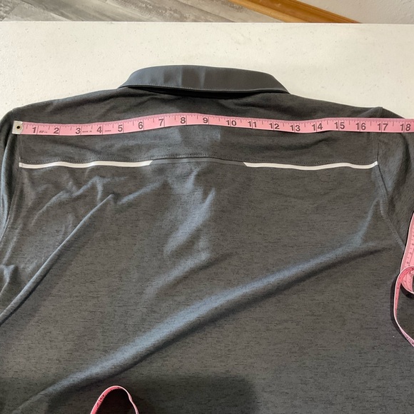 Nike Sun Run Dri-Fit Polo Shirt Short Sleeves Dark Grey Reflective Back Men’s S - Picture 8 of 10